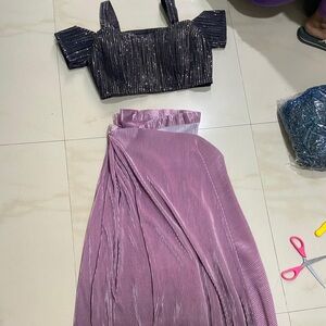 Purple Ombré Pre-Pleated Saree